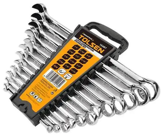 Набор ключей комбинированный Tolsen 15487, 12 шт