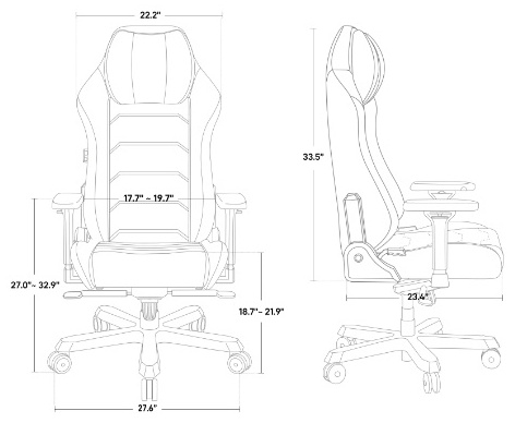 Игровое кресло DXRacer GC/XLMF23LTD/N, черный