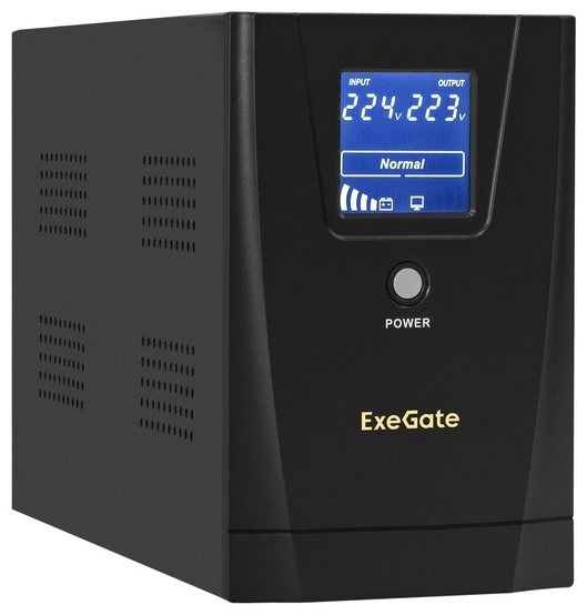 Источник бесперебойного питания ExeGate LLB-2200.LCD.AVR.2SH.RJ.USB