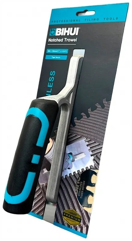 Зубчатый шпатель Bihui PTSBTG, 115 мм, нержавеющая сталь