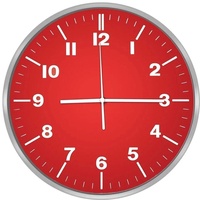 Часы кварцевые Centek CT-7100 Red, пластиковые