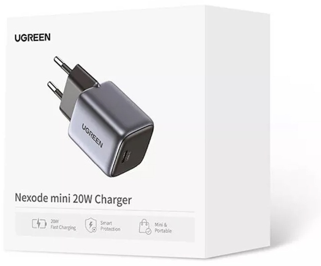 Зарядное устройство Ugreen CD318 USB Type-C серый