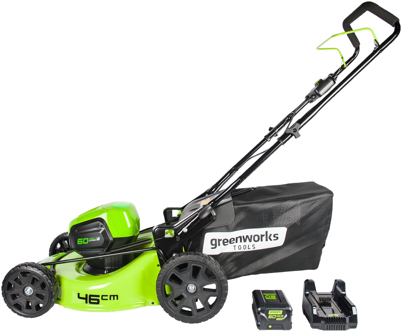 Газонокосилка колесная аккумуляторная Greenworks 2502807UB