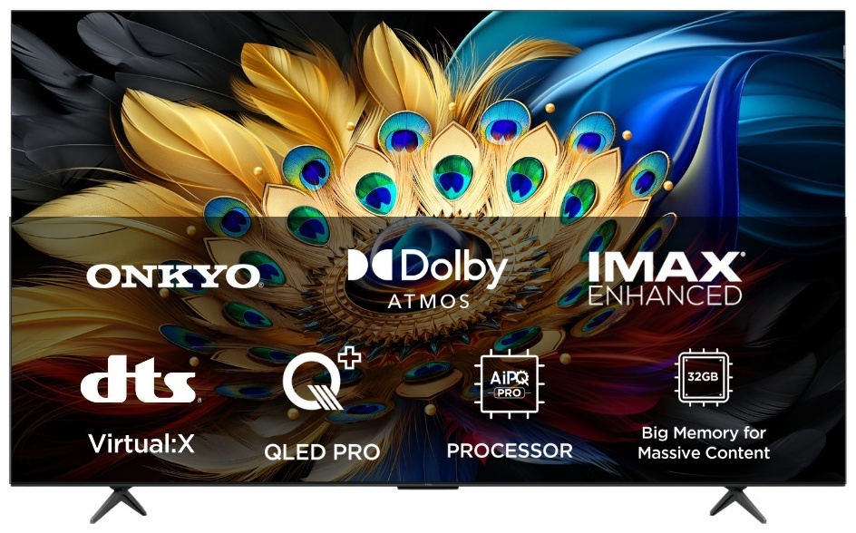 Телевизор TCL 85C655 216 см черный