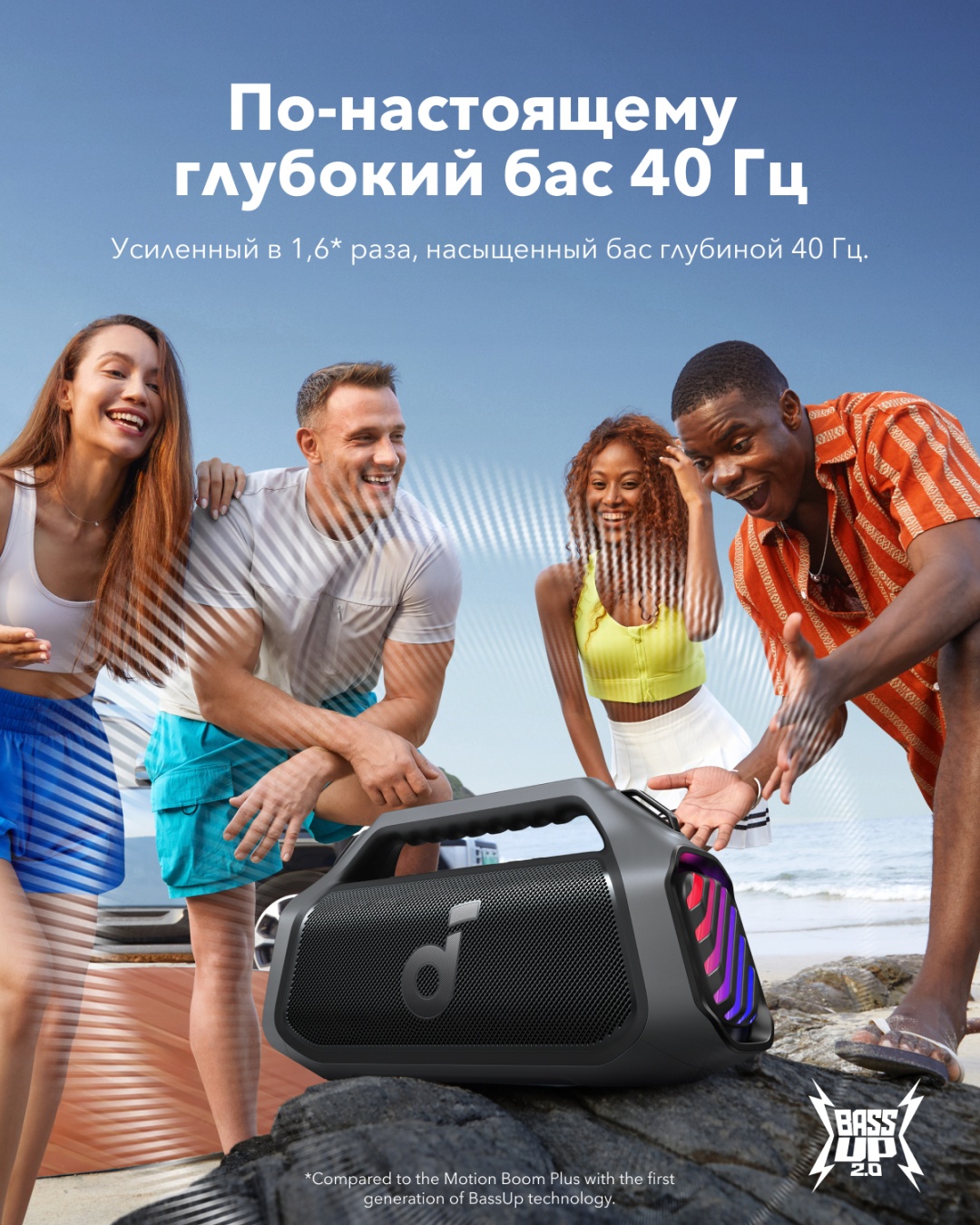 Портативная колонка Soundcore Boom 2 Plus черный