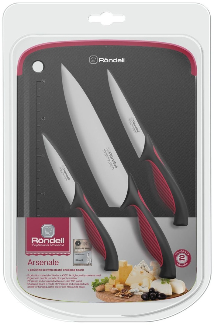 Набор ножей Rondell RD-1891, лезвие: нержавеющая сталь 3 шт