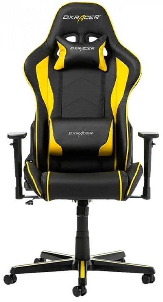 Игровое кресло DXRacer GC/LFD23LTC/NY, черный, желтый