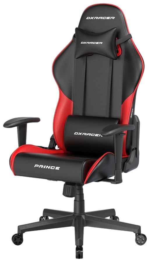 Игровое кресло DXRacer Prince GC/LPF24LTC/NR, черный, красный