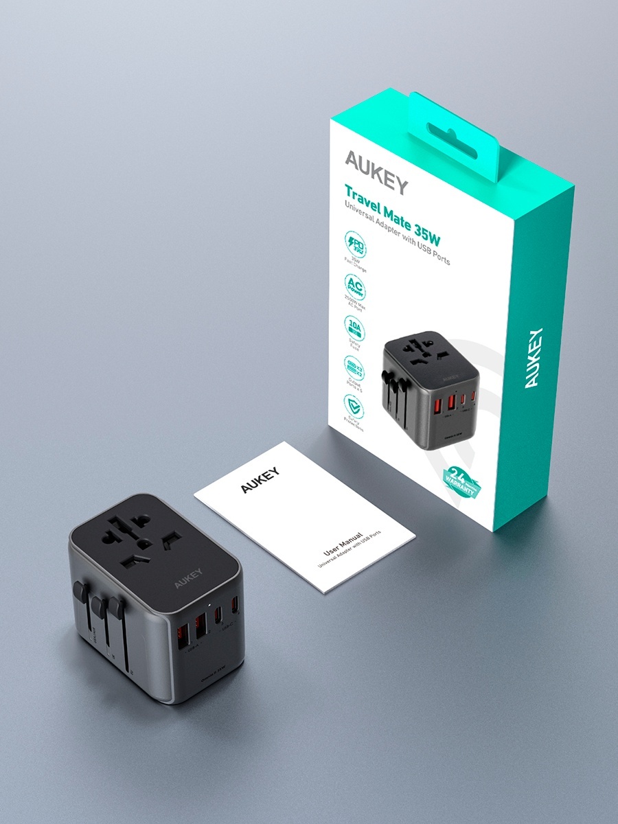 Зарядное устройство Aukey PA-TA07 USB Type-C, USB черный