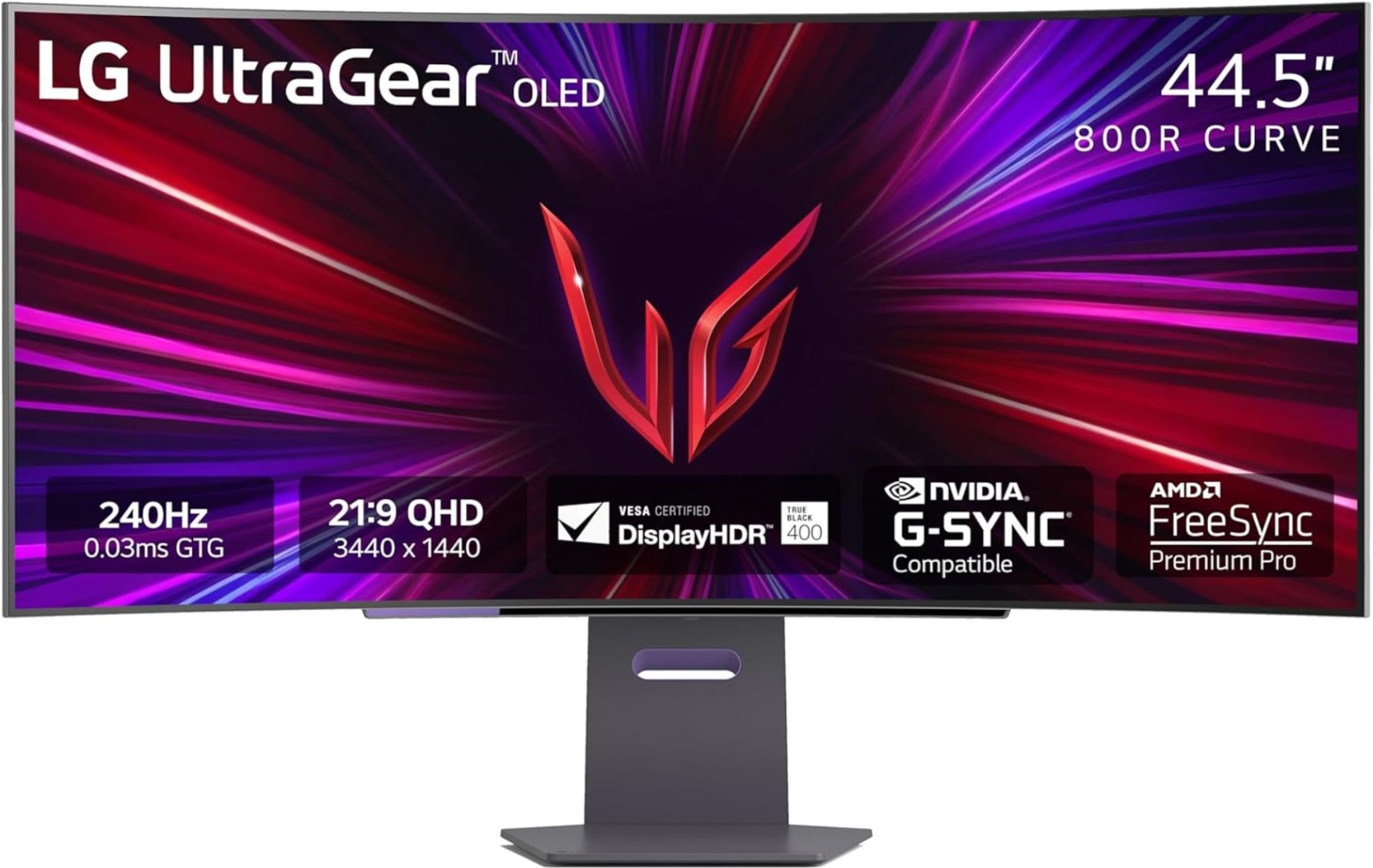 Монитор 44.5&quot; LG 45GS95QE-B черный