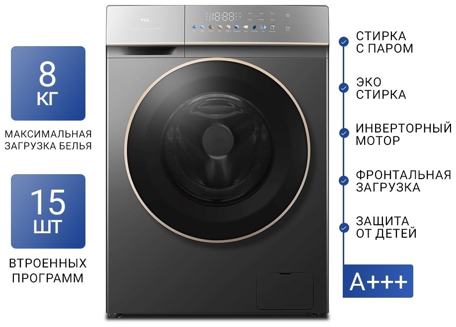 Стиральная машина TCL P1108FLG серый