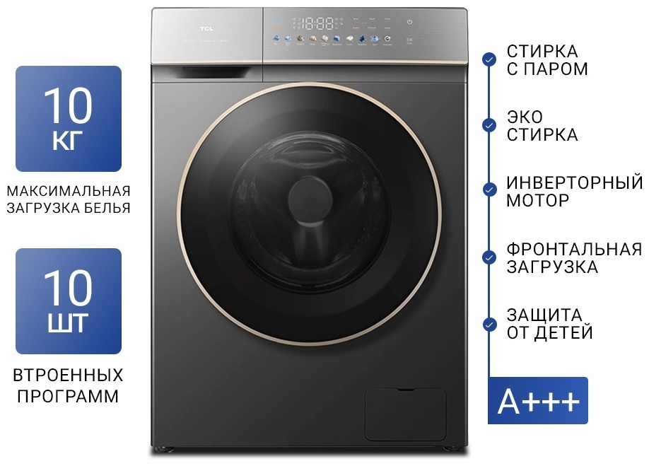 Стиральная машина TCL P7110FLG серый