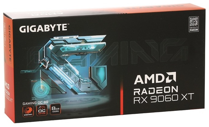 Видеокарта GIGABYTE RX 9060 XT Gaming OC (GV-R9060XTGAMING OC-8GD) 8 Гб