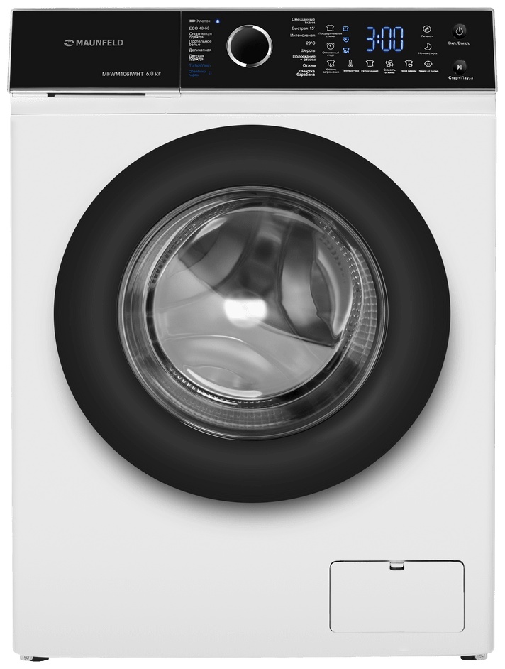 Стиральная машина MAUNFELD MFWM106IWHT белый, черный