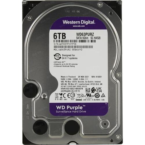 Жесткий диск Western Digital Purple WD63PURZ 6TB