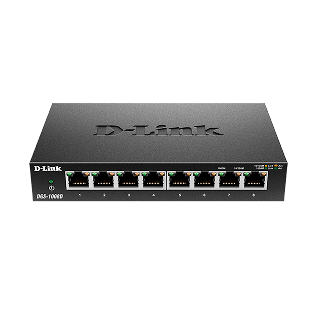 Коммутатор D-link DGS-1008D/K2A, черный