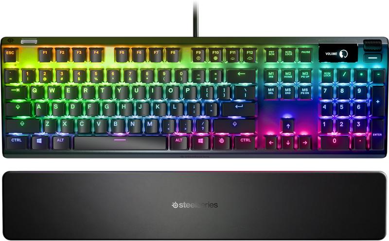 Клавиатура SteelSeries Apex 7 Blue Switch 64774 черный