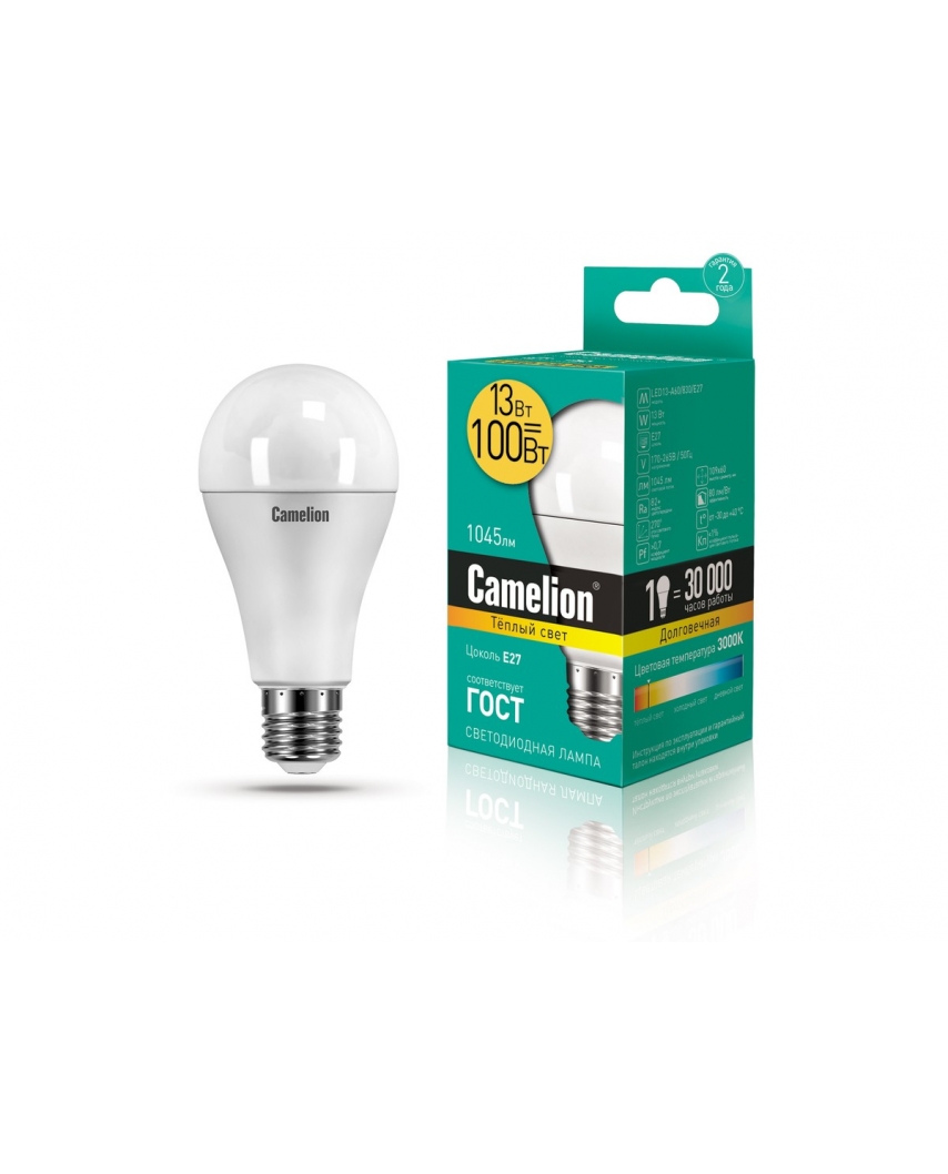 Светодиодная лампа Camelion LED13-A60/830/E27