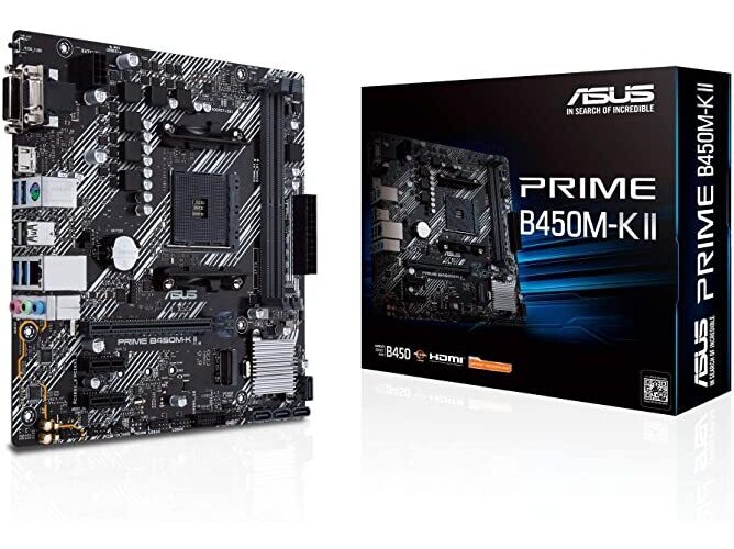 Материнская плата Asus Prime B450M-K II, AM4