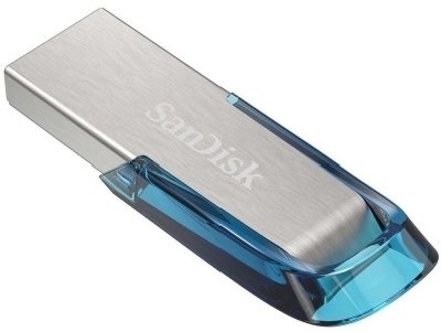 USB Flash карта SanDisk Ultra Flair SDCZ73-128G-G46B 128GB серебристая-синяя
