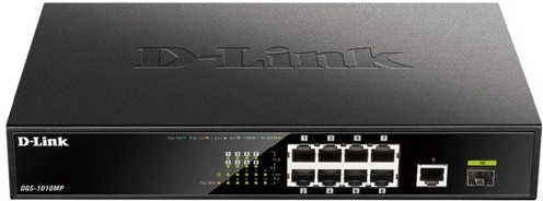 Коммутатор D-Link DGS-1010MP/A1A черный