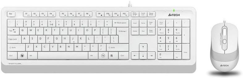 Клавиатура A4Tech Fstyler F1010 белый + мышь