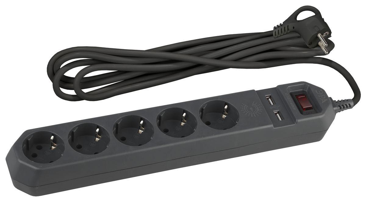 Сетевой фильтр Эра USF-5es-1.5m-USB-B
