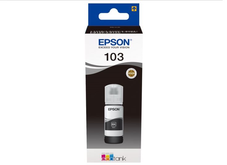 Чернила Epson C13T00S14A 103 EcoTank, 65 мл, черные...