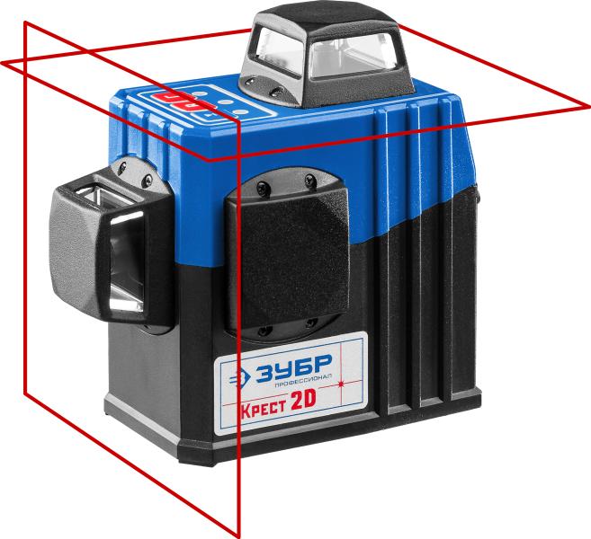 Лазерный уровень ЗУБР Крест-2D Профессионал 34907