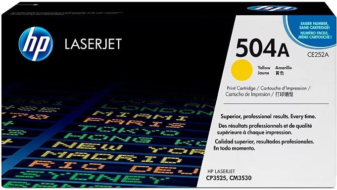 Картриджи HP CE252A желтый