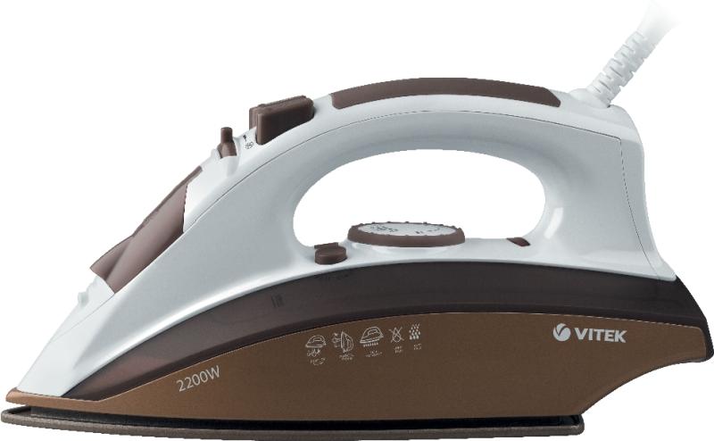 Утюг VITEK VT-1201 2010 белый-коричневый