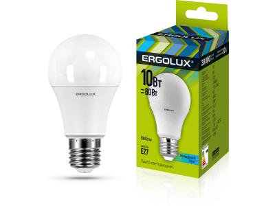 Светодиодная лампа Ergolux LED-A60-10W-E27-4K