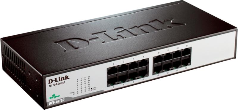 Коммутатор D-link DES-1016D/H1A черный