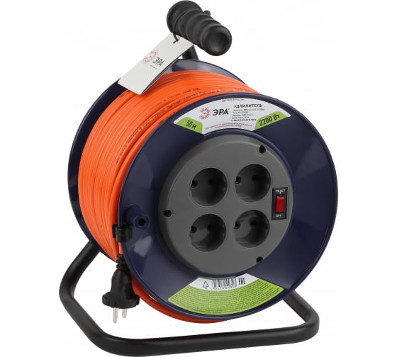Удлинитель на катушке Эра RPx-4s-2x1.5-50m, 50 м