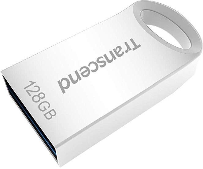 USB Flash карта Transcend TS128GJF710S, 128Gb, серебристая