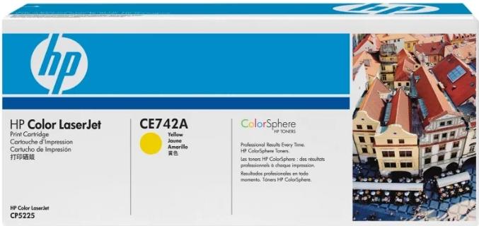 Картриджи HP CE742A желтый