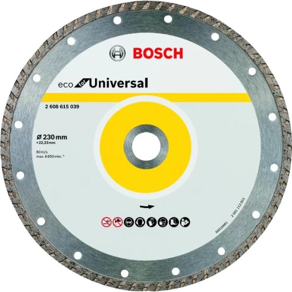 Диск отрезной BOSCH ECO Universal Turbo 2608615039 230x22.23
