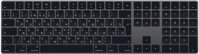 Клавиатура Apple Magic Keyboard with Numeric Keypad MRMH2RS/A Space серая