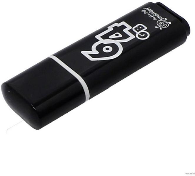 USB Flash карта Smartbuy Glossy SB64GBGS-K, 64Gb, черная