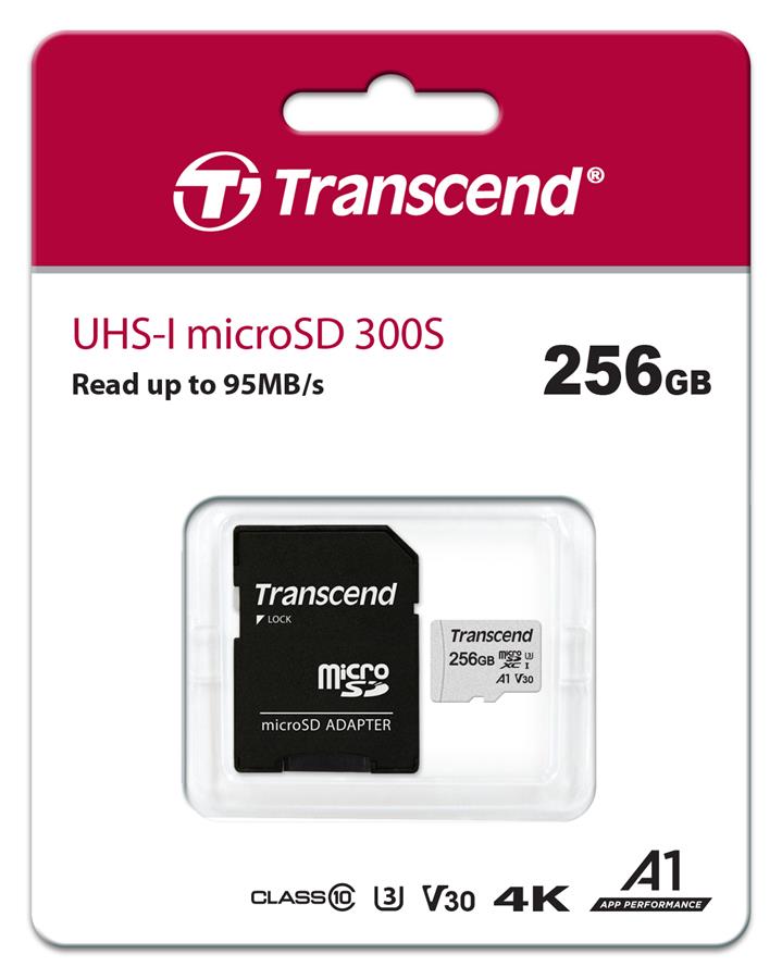 Карта памяти Transcend MicroSDXC TS256GUSD300S-A, 256Gb