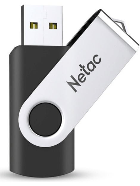 USB Flash карта Netac U505, 256GB, черная-серебристая