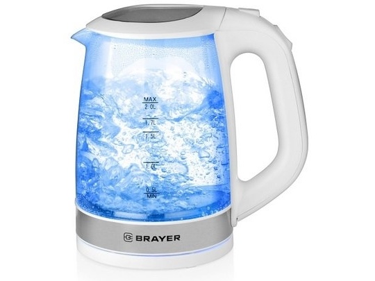 Brayer 1040BR-WH ақ электрлік шәйнек