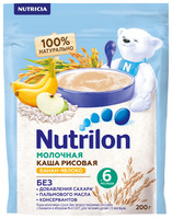 Каша Nutrilon (Nutricia) молочная рисовая с бананом и яблоком, zip-lock, 200  г