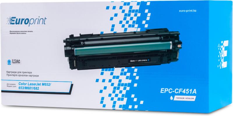 Картриджи Europrint EPC-CF451A голубой