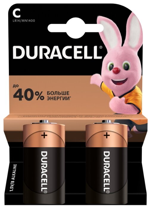 Батарейка Duracell Basic C/LR14, 2 шт