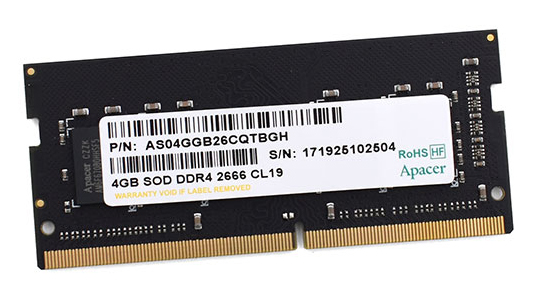 Оперативная память для ноутбука Apacer ES.04G2V.KNH, 4 Гб, DDR4