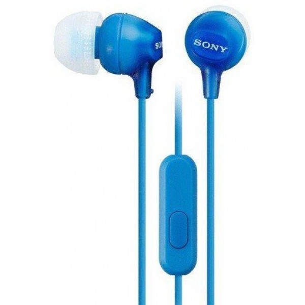 Наушники вставные с микрофоном Sony MDR-EX15AP, Blue