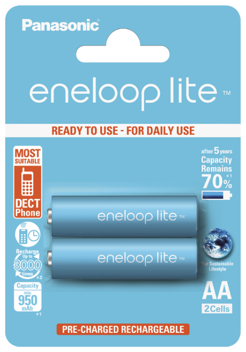 Аккумулятор Ni-Mh 950  Panasonic eneloop lite AA