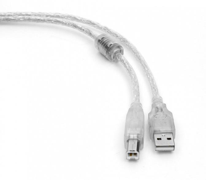 Cablexpert CCF-USB2-AMBM-TR-15 USB - USB Type-B 4.5 м прозрачный