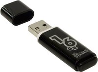 USB Flash карта Smartbuy Glossy SB16GBGS-K, 16Gb, черная